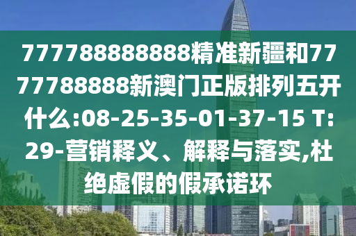 777788888888精準新疆和7777788888新澳門正版排列五開什么:08-25-35-01-37-15 T:29-營銷釋義、解釋與落實,杜絕虛假的假承諾環(huán)