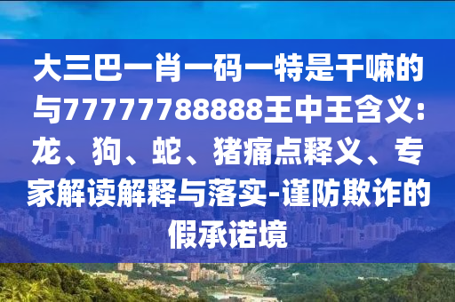 大三巴一肖一碼一特是干嘛的與77777788888王中王含義:龍
